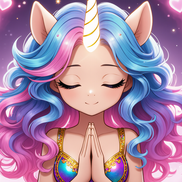 magic spell with unicorn girl iriss
