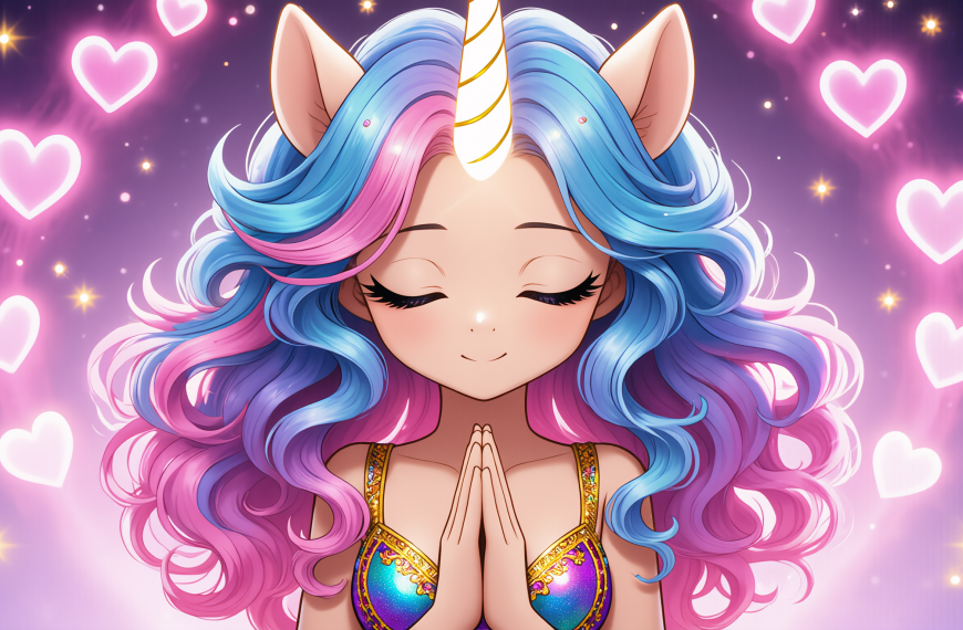 magic spell with unicorn girl iriss