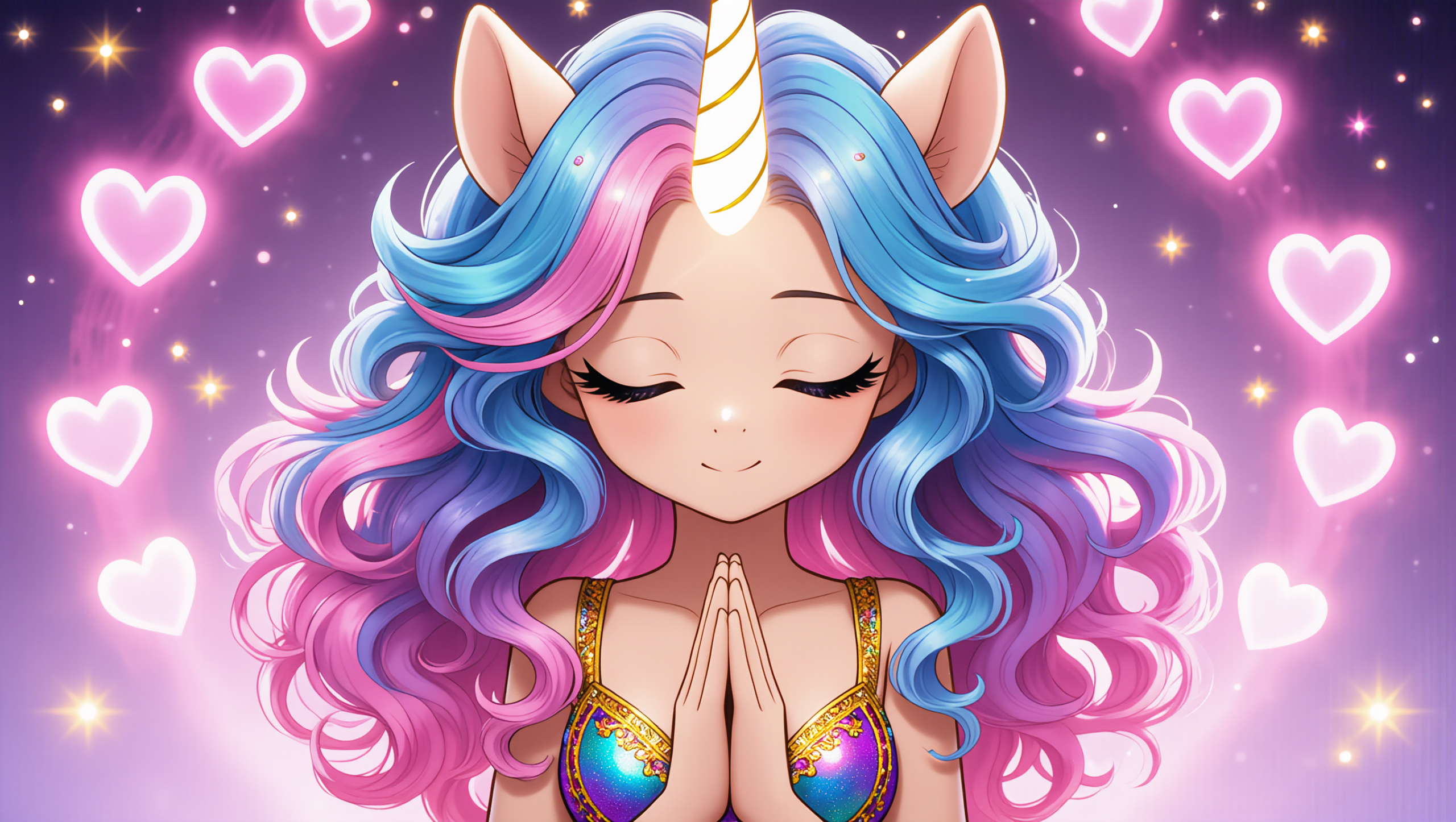 magic spell with unicorn girl iriss