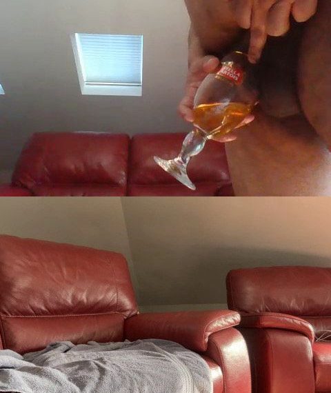 Sissy Pissing In Glass Forced To Drink It