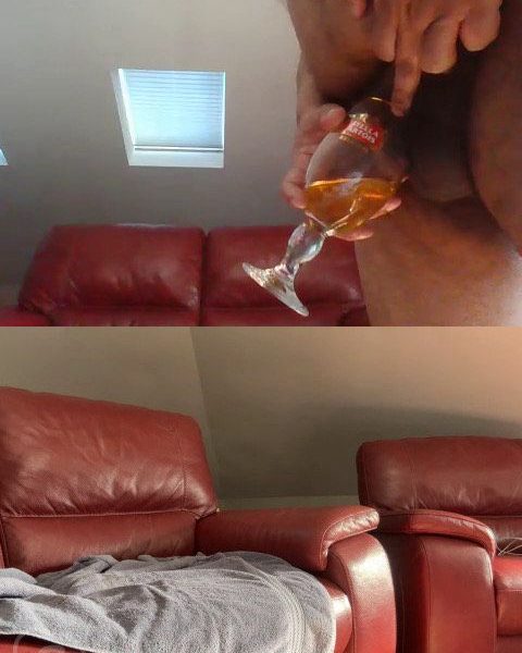 Sissy Pissing In Glass Forced To Drink It