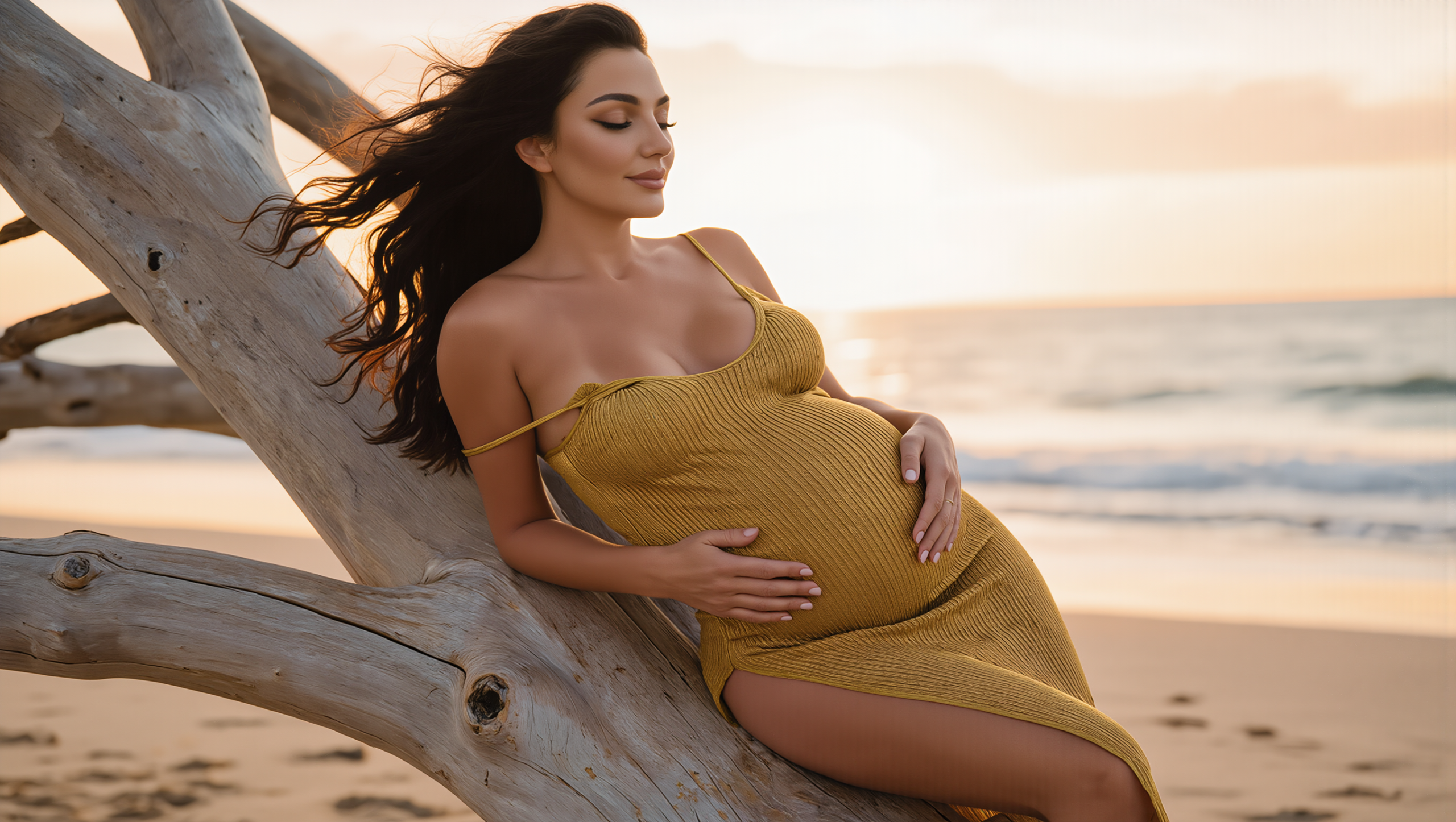 Pregnant mommy Chanel loves bbc phone sex at the beach