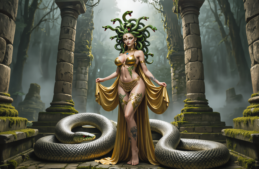 Transformation and magical phone sex is Medusa's favorite