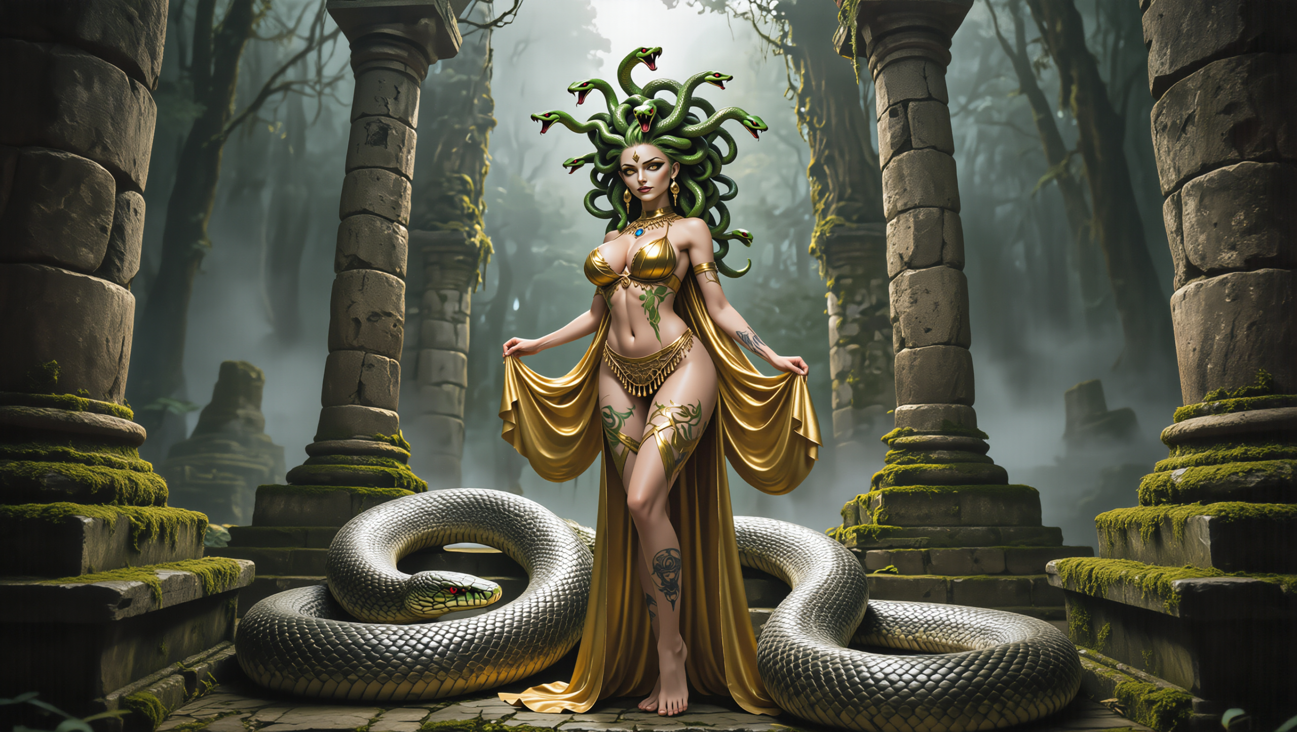 Transformation and magical phone sex is Medusa's favorite